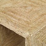 Close-up of corner edge showing natural fibers and detailed banana plant weave texture