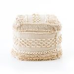 Product Image 3 for Braided Fringe Pouf Cream from Four Hands