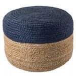 Product Image 1 for Oliana Ombre Blue/ Beige Cylinder Pouf from Jaipur 