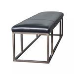 Product Image 5 for Beaumont Leather Bench - Rider Black from Four Hands