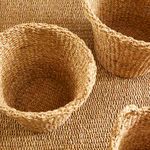 Product Image 6 for Seagrass Tapered Baskets With Handles And Cuffs, Set Of 3 from Napa Home And Garden