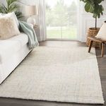 Rug placed in living room with white sofa, plants, and natural light emphasizing coastal style