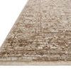 Close-up angled view showing rug fringe and textured power-loomed pile edge