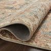 Rolled edge close-up displaying the thickness and material texture of Margot Ocean Spice rug