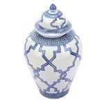 Product Image 4 for Blue & White Greek Key Grids Porcelain Temple Jar from Legend of Asia