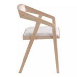 Product Image 3 for Padma Oak Arm Chair Light Grey from Moe's