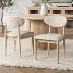 Product Image 8 for Tiber Set of 2 Oak Wood Dining Chairs from Classic Home