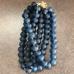 Product Image 5 for Vintage Sea Glass Beads Dark Blue 1.25" Diameter from Legend of Asia