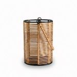 Product Image 5 for Natural Iron & Bamboo Round Lantern Dia 5" from BIDKHome