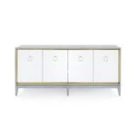 Cameron 4-Door Cabinet front view showing symmetrical door design and gold ring handles
