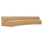 Naomi Concave Modular Sectional angled view showing concave shape and low armrest