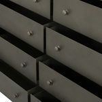 Top-down close-up of multiple drawers partially open, highlighting depth and interior space