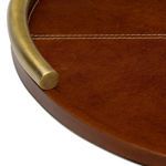 Product Image 2 for Cognac Round Hayes Leather Tray from Regina Andrew Design