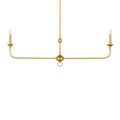 Nottaway chandelier centered with symmetrical arms and visible textured gold leaf finish