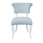Product Image 6 for Round Back Dining Chair With Matte White Lacquer Legs Upholstered from Worlds Away
