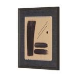 Angled side view highlighting painting depth and carved details of the dark wooden frame