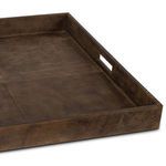 Product Image 6 for Derby Square Leather Tray - Brown from Regina Andrew Design