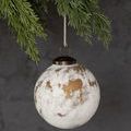 Product Image 2 for Textured Matte White Glass Ball Ornaments, Set of 4 from Creative Co-Op