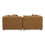 Back view of sectional displaying clean lines and full upholstery coverage
