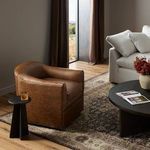 Product Image 25 for Quinton Round Arvada Cigar Leather Swivel Accent Chair  from Four Hands
