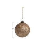 Product Image 2 for Percy 5" Antique Gold Pleated Glass Ball Ornament, Set of 2 from Creative Co-Op