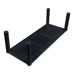 Table inverted showing underside structure and attachment of rounded posts