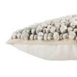Product Image 6 for Kaz Textured Ivory/ Light Gray Throw Pillow 22 inch from Jaipur 