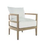 Santa Barbara Lounge side view highlighting open wooden armrest design and cushion profile