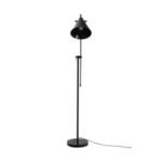 End view of Watkins Floor Lamp tilted with conical shade directing light downward