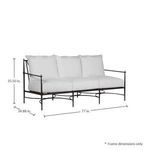 Product Image 13 for Roma Slate Gray Aluminum Sofa from Summer Classics