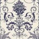 Product Image 3 for Laura Ashley Josette Off-White / Midnight Damask Wallpaper from Graham & Brown