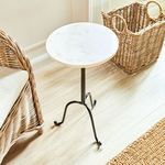 Product Image 3 for Vera Iron and White Marble Side Table from Napa Home And Garden