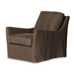 Product Image 1 for Monette Brown Linen Slipcover Swivel Chair - Brussels Coffee from Four Hands