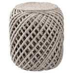 Product Image 2 for Anneli Gray Textured Cylinder Pouf from Jaipur 