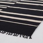 Product Image 4 for Offset Black Stripe Cotton Rug from Four Hands
