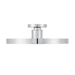 Side profile of Thayer ceiling light showing slim 6-inch height and textured chrome mounting