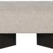 Lola Modular Sectional Bumper in Jasper Pebble linen-blend upholstery with black geometric base
