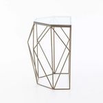 Product Image 3 for Geometric Console Table Antique Brass from Four Hands