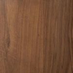 Close-up of flat side panel displaying subtle natural wood grain with caramel hues
