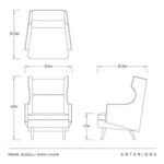 Product Image 9 for Budelli Wing Chair from Arteriors