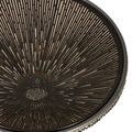 Close-up view of top showing detailed spacing of radial bronze rods and gold accent speckles