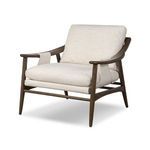 Kimmery Chair angled left view showing fabric sling and oak legs on white background