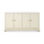 Front view of Meredith 4-Door Cabinet showing symmetrical brass ring handles