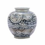 Product Image 1 for Blue & White Yuan Sunflower Porcelain Jar from Legend of Asia