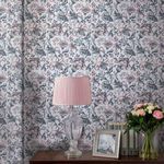 Product Image 2 for Laura Ashley Portia Textured Pale Slate Floral Wallpaper from Graham & Brown