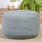 Product Image 2 for Grayton Indoor/ Outdoor Solid Heather Blue Cylinder Pouf from Jaipur