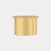 Side view of Noxon flush mount with polished brass frame highlighting canopy's gentle swell profile