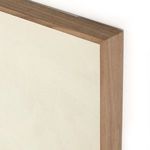 Close-up of walnut wood frame edge on abstract-expressionist painting Song Of The Leaves