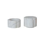 Product Image 19 for Marble Scalloped Stackable Pinch Pots W/ Lid, Set Of 2 from Creative Co-Op