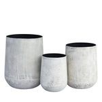 Product Image 1 for Set of 3 Antique Gray Iron Vases from BIDKHome